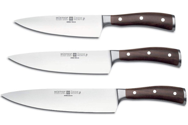 The Wusthof Ikon Chef Knife With Natural Wood Handle - All Knives