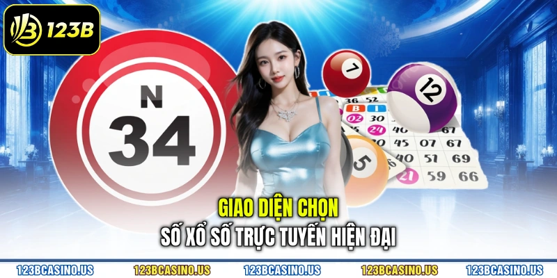 Giao diện chọn số xổ số trực tuyến hiện đại